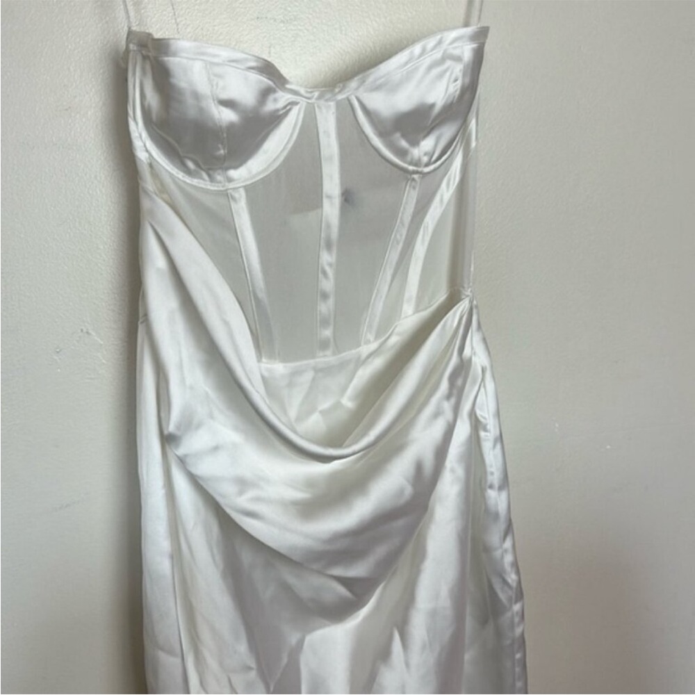 NWT Zara strapless satin sheer corset with boning - Picture 12 of 12